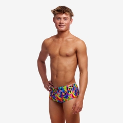 funky trunks boys sidewinder trunks - colour funk